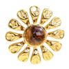 European & American Stainless Steel Natural Stone Sunflower Earrings - Non-fading DIY Pendant Charm Accessories