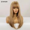 Blonde Straight Wig With Bangs Lolita Cosplay  Heat Resistant Synthetic Wigs for Women Daily Use