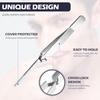 Minatee 3 Pieces Reverse Tweezers for Crafting Cross Locking Electronics Tweezers Reverse Action Forceps Tension Stainless Steel Craft Jewelry