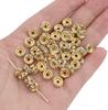 Crystal Rhinestone Metal Space Beads Loose Spacer Beads for Earring Bracelet NecklaceKeychain DIY Jewelry Findings Making Accessories