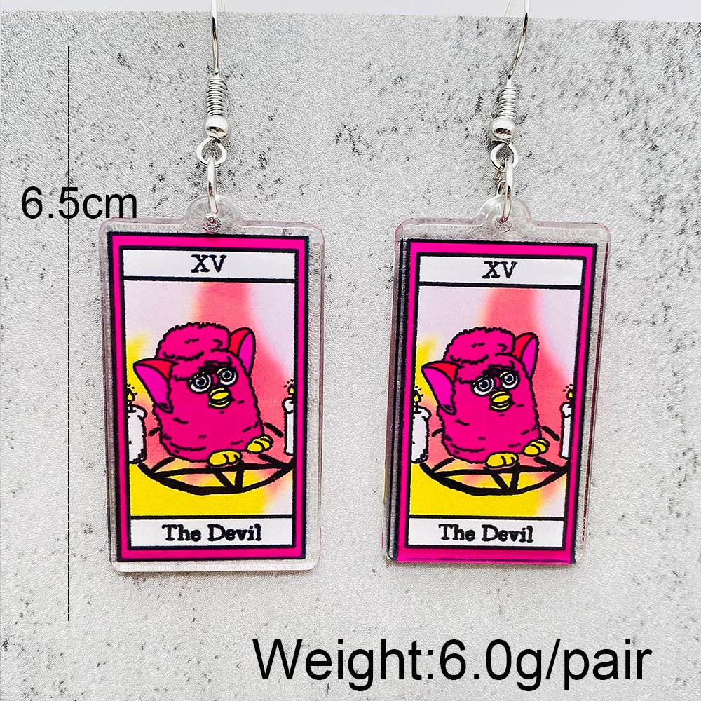 Christmas Ornament Table Lamp with Butterfly, Chicken, Heart Animal Acrylic Pendant Earrings - European & American Jewelry