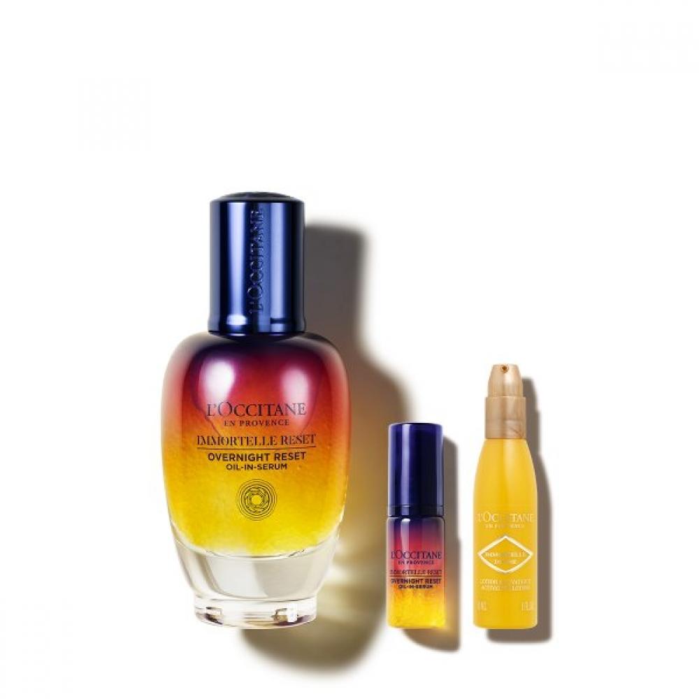 L Occitane immorteLLe Overnight Reset oiL In Serum 50mL +deLuxe 2 Pieces Single option