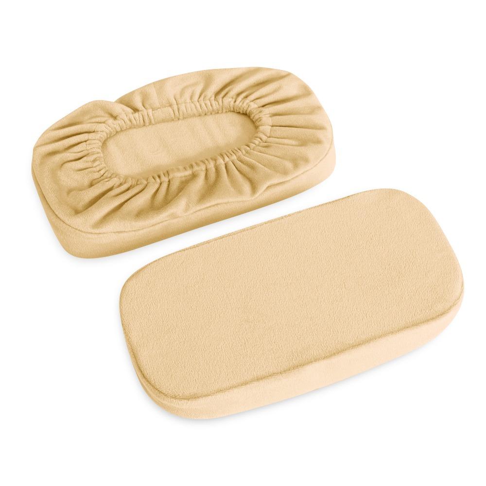 2pcs Elastic Nonslip Armrest Covers Sponge Velvet Washable Chair Slipcover Heighten Arm Cover for Elbows and Forearms Support