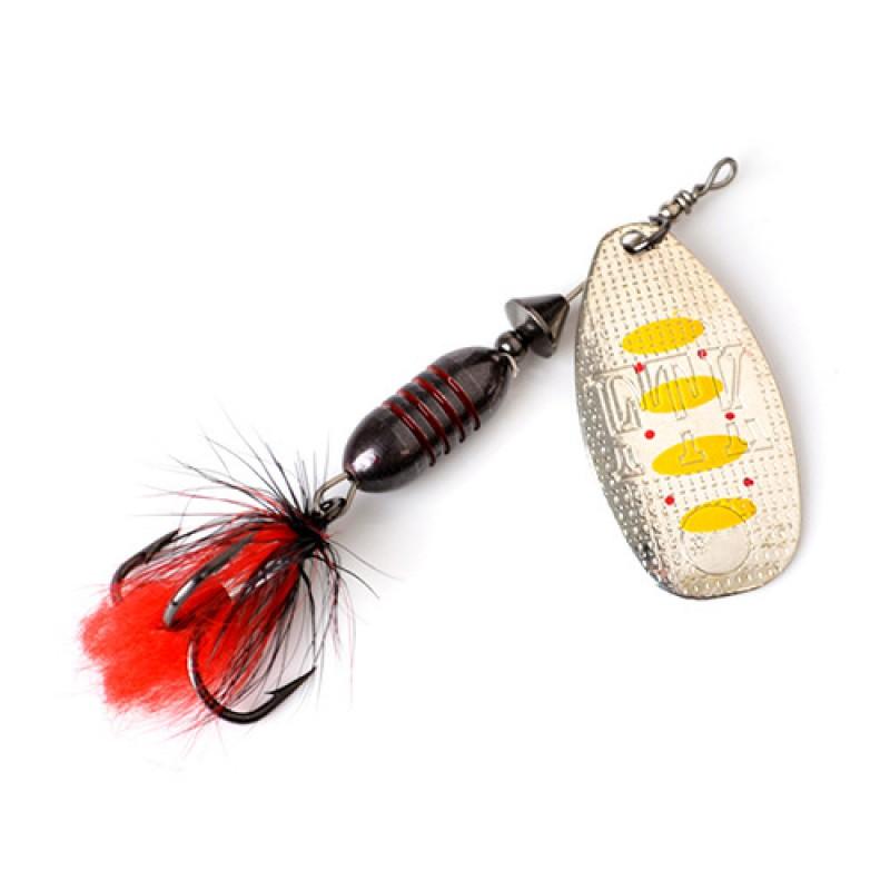 FTK Spinnerbait Fishing Lure With Flashing Blade Soft Hair Trail 3-Hook Treble Hook Bass Pike Perch