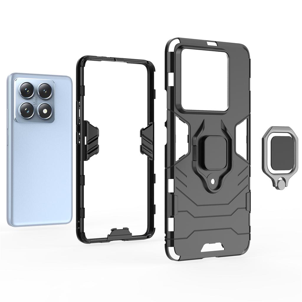 For Xiaomi 14T Pro Case PC+TPU Protective Phone Cover with Ring Kickstand