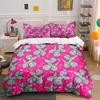 Balloon Puppy Pattern Pink Background Print Bedding Set 1 Duvet Cover 2 Pillowcases For Adult And Children Luxury Gift Full Size