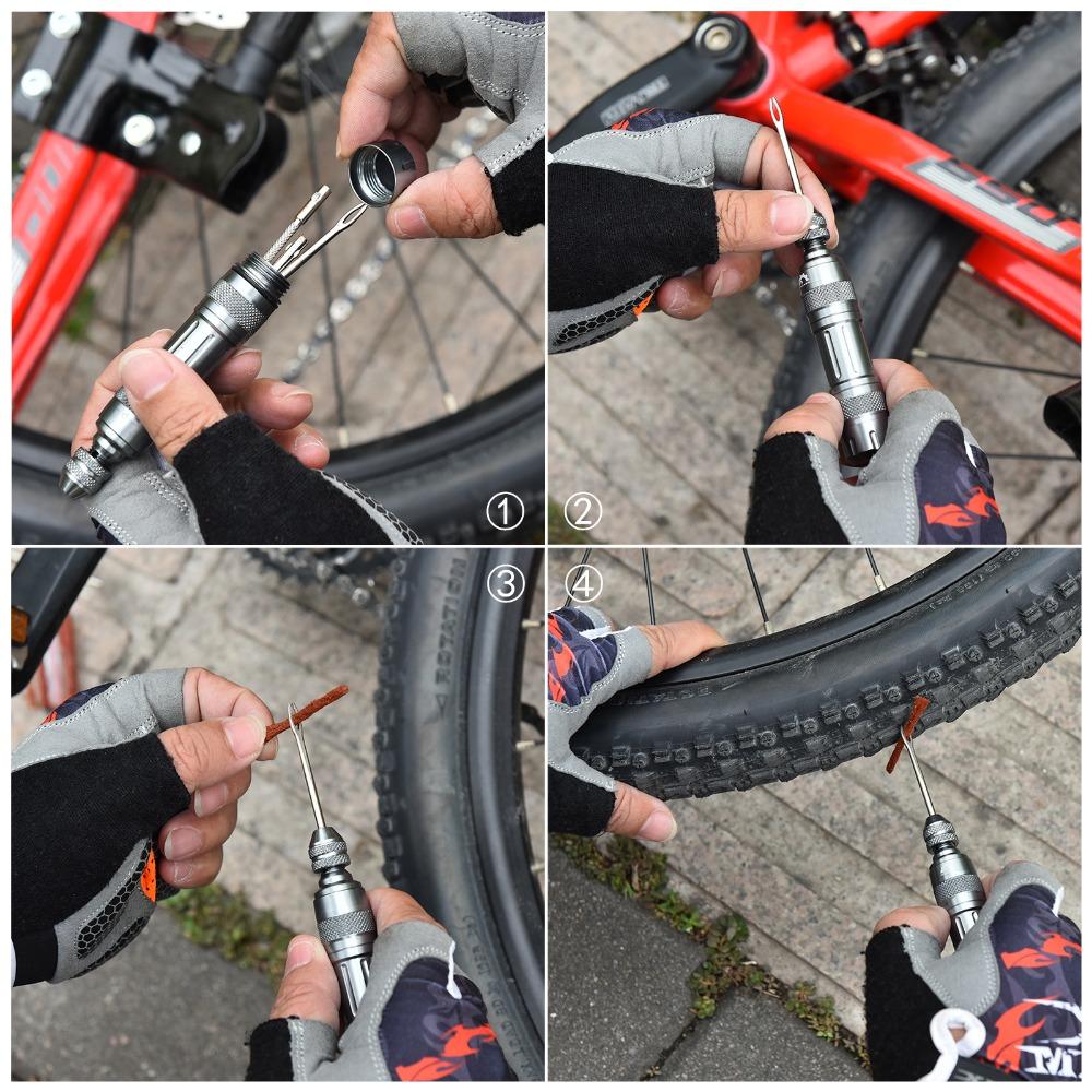 Aluminium Alloy Tire Repair Kit 3 Types Drilling Bits Tire Plug Kit Tire Patch Kit  Cycling Trips