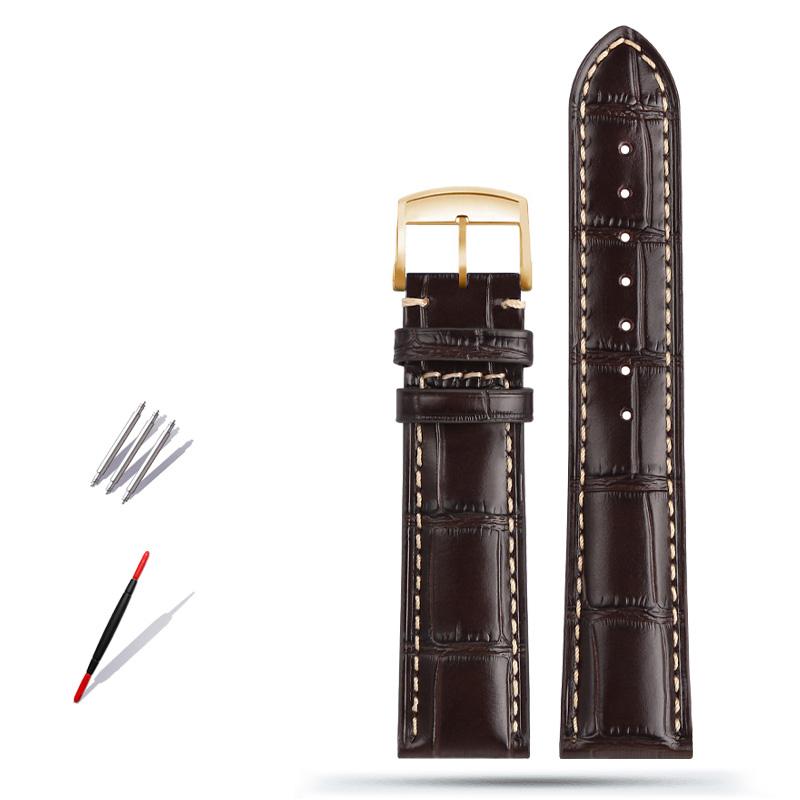 Curea de ceas din piele de vacă clasică 19MM 20MM 21MM pentru colecția Longines Masters L3 L4 L2.628/L2.673 Cureaua de ceas cu cataramă fluture