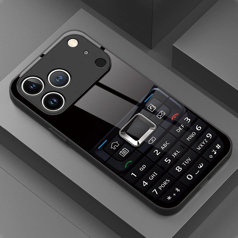 

Закаленное стекло с ретро-рисунком из кнопок телефона для Samsung Galaxy S26 S25 S24 S23 Ultra Plus FE Ударопрочный чехол Galaxy S25