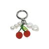 Creative Cherry Themed Bag Pendant And Key Holder Stylish Purse Decoration Beaded Keychain Accessory For Backpack Purse