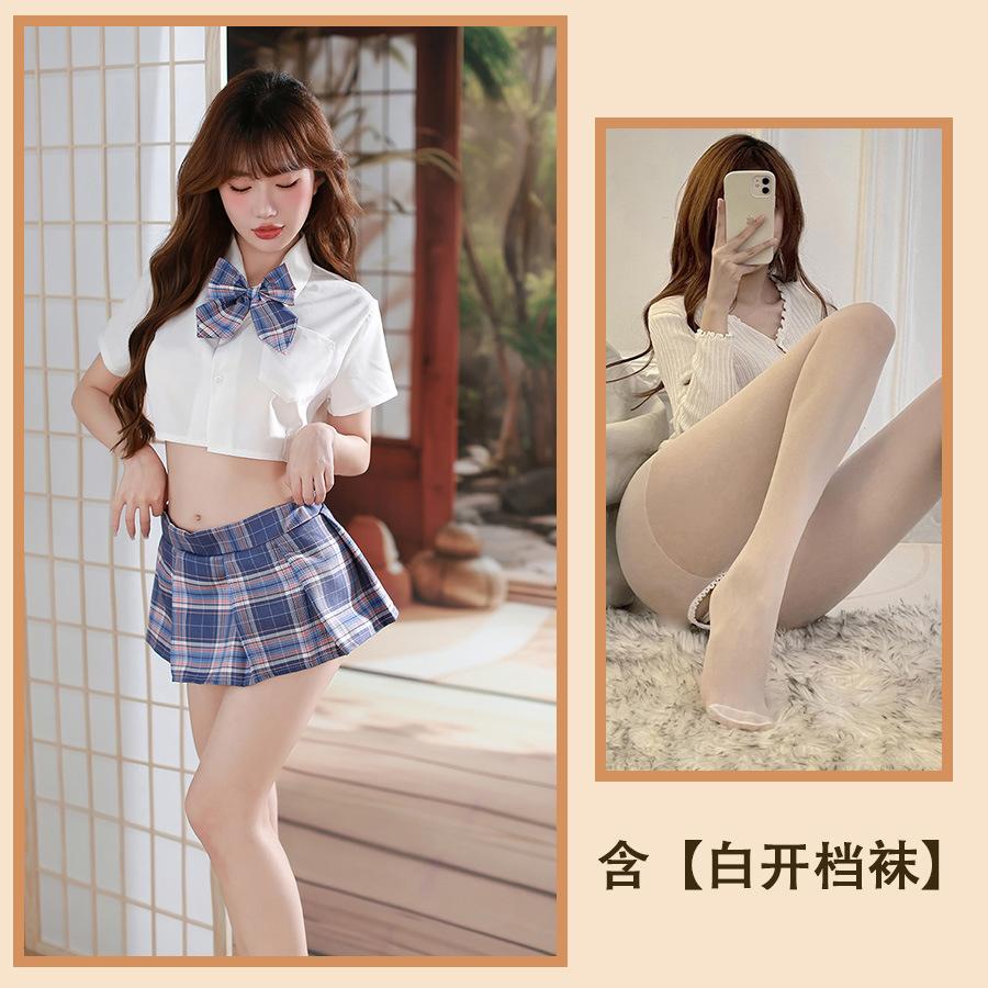 Sexy Lingerie College Style Student Jk Uniform Sexy Hot Pleated Skirt Pure Temptation Japanese Suit Woman