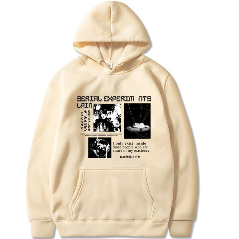 Serial Experiments Lain Iwakura Autumn Men's Hoodie Sweatshirt Men Womnen Fashion Brand Design Pullover Men's Fleece Hoodies