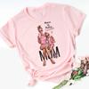 Mothers Love FeUnisex Shirt Women Blouses Super Mama Summer Funny Plus Size Fashion Clothes Harajuku Pink Blouse Women