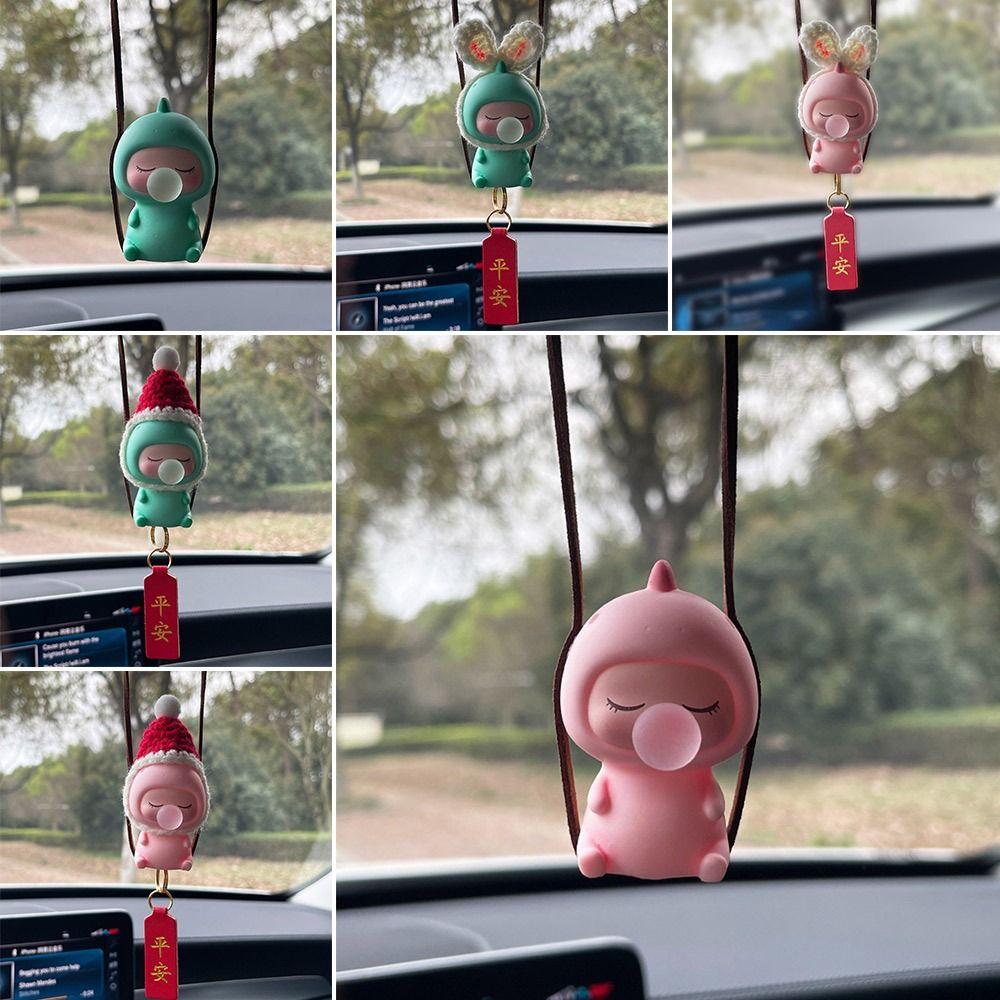 

Swing Dinosaur-Man Pendant Car Rearview Mirror Ornament Auto Interior Accessories Home Decoration