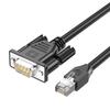50cm to 300cm RJ45 to DB9 Serial Port Adapter Cord 8P8C Male to DB9 RS232 Male/Female Interfaces Extension Wire Line