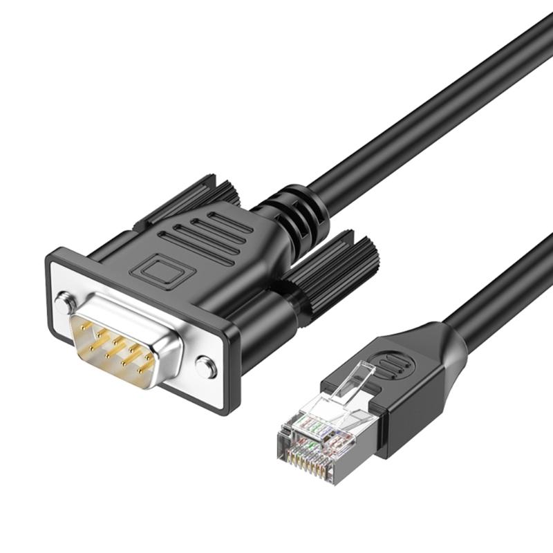 50cm to 300cm RJ45 to DB9 Serial Port Adapter Cord 8P8C Male to DB9 RS232 Male/Female Interfaces Extension Wire Line