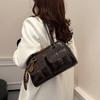 Women Multi-Pocket Tote Shoulder Bag with Golden-Tone Hardware & Letter, Stylish Handbag Purse for Travel, Work, Shopping, Dates
