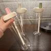 500/850ml Plastic Portable Bubble Tea Cups Transparent Simple Water Bottle Travel Straw Cup Juice Milk Mocha Coffee Drink Cup