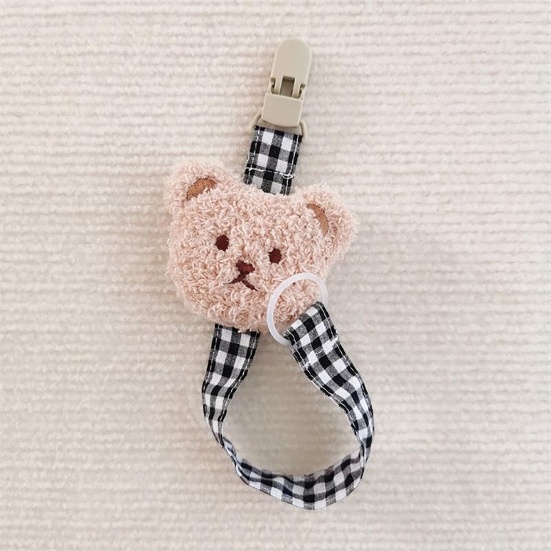 Cadena para Chupete de Bebé Oso de Dibujos Animados Anti-Pérdida Correa para Chupete Encantador Mordedor y Soporte para Chupete Cordón Cinturón Anti-caída