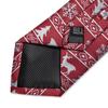 Dibangu Christmas Men's Tie Set Red Green Santa Claus Animal Tree Silk Juaquard Hanky Cufflinks Set Gift for Men