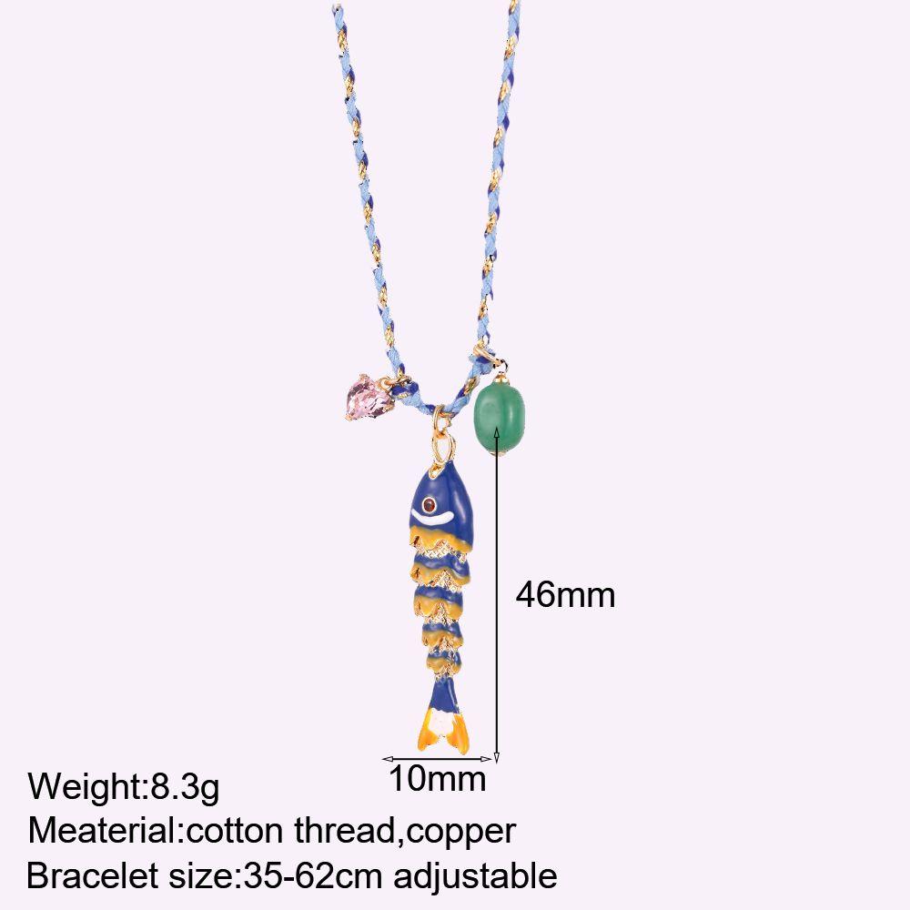 Collana Pesce Stile Boho Y2K per Donna Set da 3 Pezzi Carino Choker Stella Cuore Collari in Pietra Naturale Gioielli Estivi Trendy da Donna a Catena Lunga