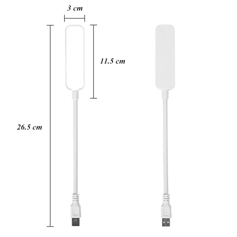 

USB-разъем светодиодный светильник для чтения книг, мини портативный складной ночник, гибкая лампа для защиты глаз, для внешнего аккумулятора