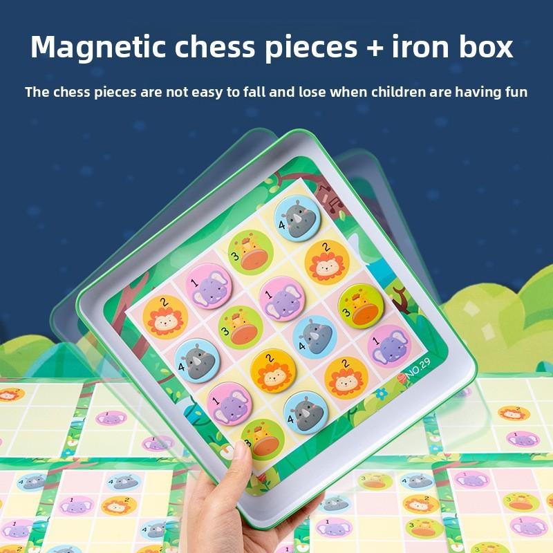 Childrens Wooden Magnetic Sudoku Puzzle Toy For Logic And Brain Training