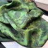 Écharpes Vertes Bufandas Foulard en Soie Femme Châle Mode Hijab Élégant Femmes Luxe Foulard Écharpe Châles de Plage Bandana