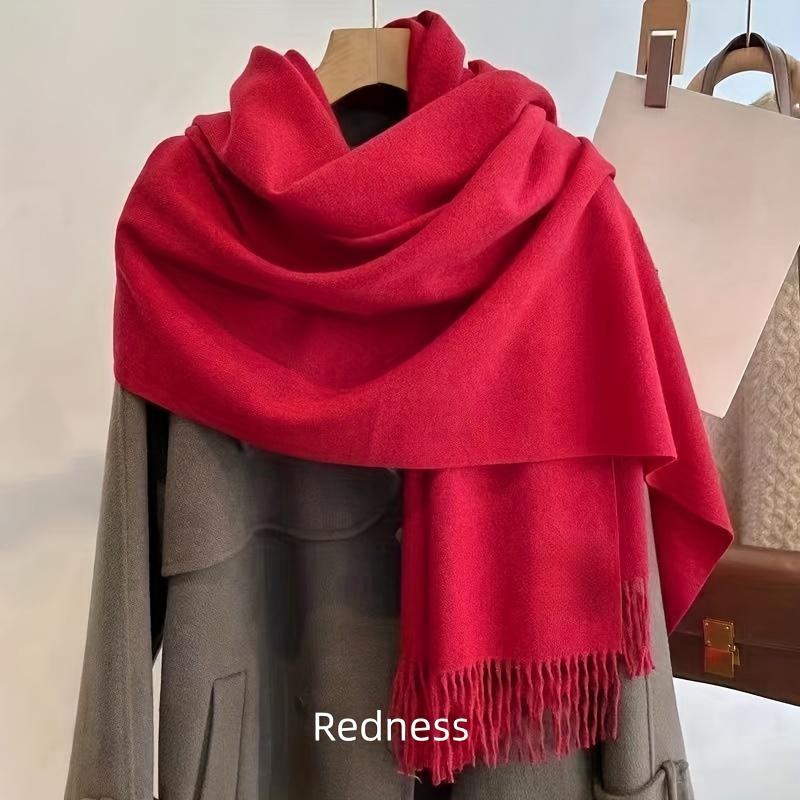 

Winter Shawl For Women Long Warm Cashmere Scarves Hijab Solid Lady Wrap Female Pashmina Bandana Head Scarfs Echarpe 70x200cm