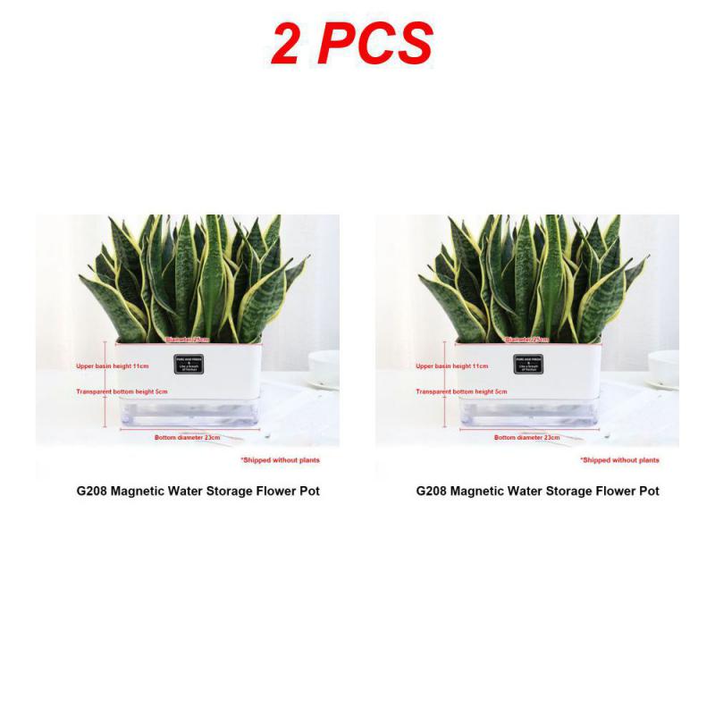 Magnetic Adsorbtion Design Self Watering Planter, Plastic Pot, Automatic-Watering Planter for All House Plants, Succulents,