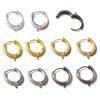 10pcs 15mm with Zircon Gold Silver Color Earring Hooks Leverback Open Loop DIY Earring Clips Clasp Jewelry Making Accessories