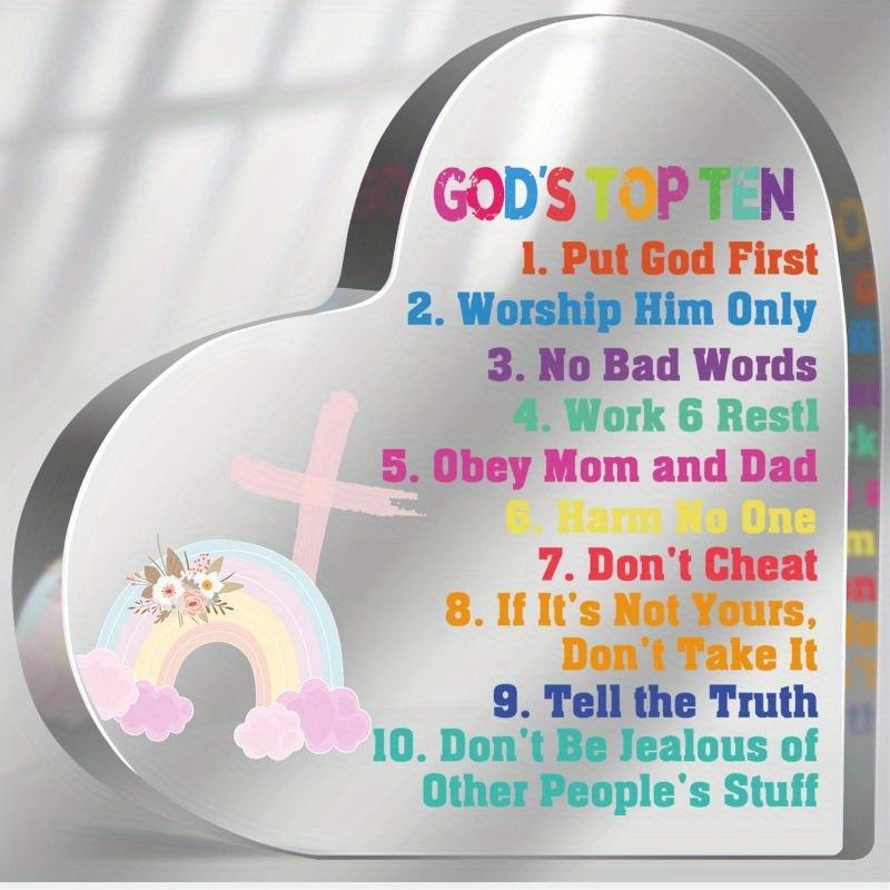 

Christian Faith Heart - Inspirational Religious Keepsake for Home & Prayer Rooms чистый