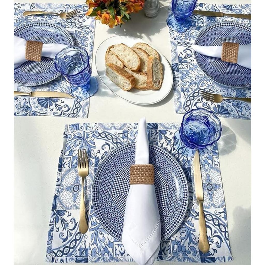 Woven Rattan Napkin Rings, Handmade Natural Wicker Napkin Rings, Farmhouse Chic Napkins Holder for Party Dinner Dining Table Decoration