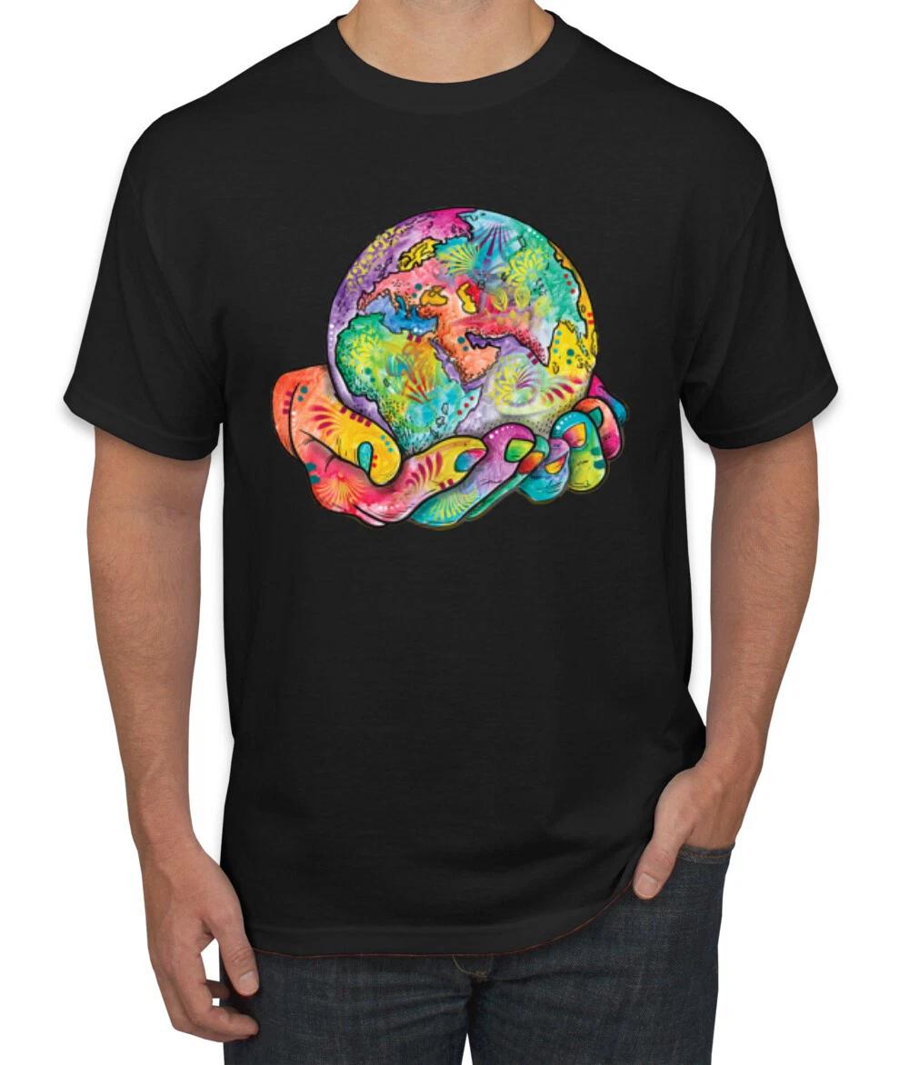 Rainbow Painted I ve Got The Whole World Dean Russo Design Men T- Shirt 2XL
