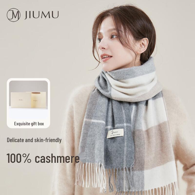 JIUMU Women's 100% Cashmere Scarf and Shawl