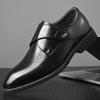 Fashion High Quality British Velcro Work Business Casual Formal Wear Men Slip on Leather Shoes Baita Leather Shoes for Men