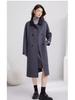 Women's Mid-Length Beige Wool Coat - Elegant French Casual Loose Fit, Petite Plus-Size, Thickened Winter Outerwear 2025.