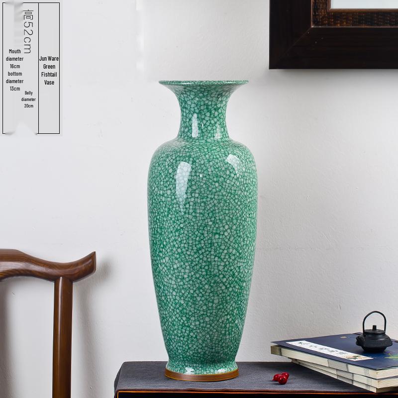 

Большая старинная ваза из цзюньской керамики: Современное китайское напольное украшение для декора гостиной