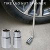 Mini Dual Head Socket Wrench for Tires Portable 17/19mm and 21/23mm Lug Nut Spanner
