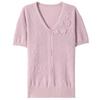 Summer 2026 Ice Silk Blouse: Fashionable Short-Sleeve for Middle-Aged and Elderly Women