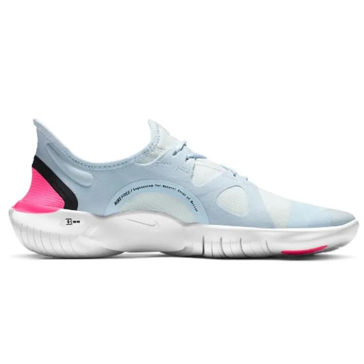 Nike Womens Free RN 5.0 'Half Blue' (women's sizes) White / Black-Half Blue Running Shoes AQ1316 101
