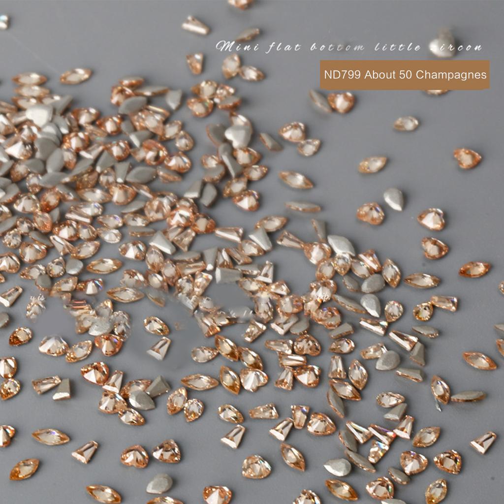 DIY Nail Art Sada 50 kusů kamínků a nepravidelných šperků pro kreativní designy manikúry