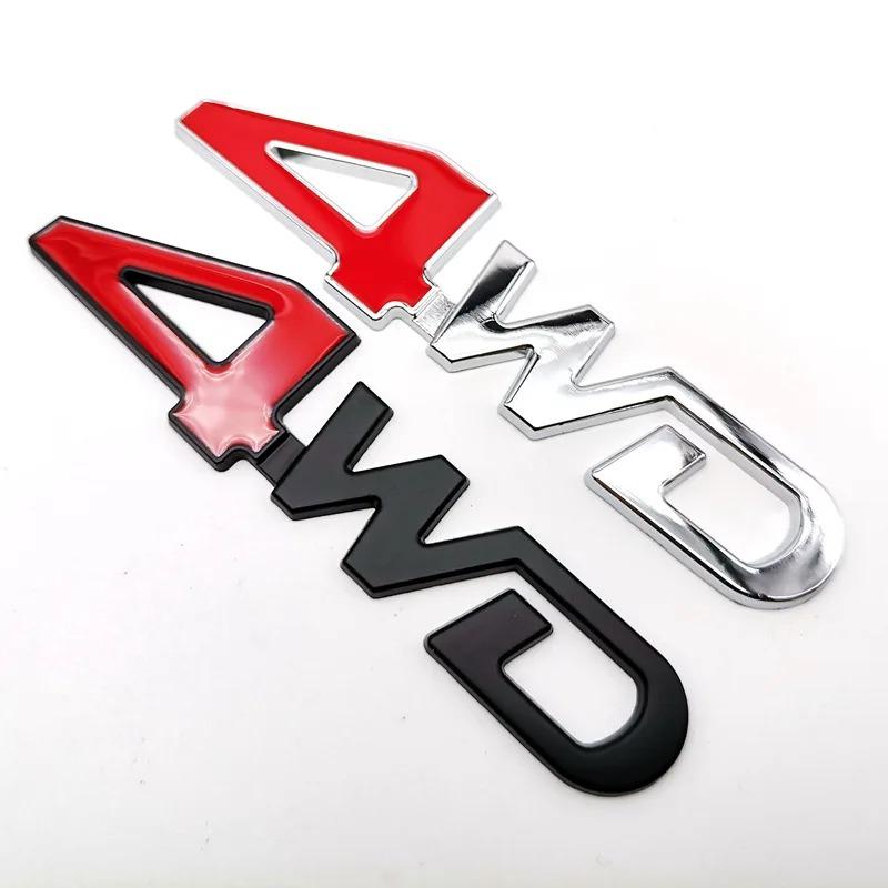Logo Metálico 3D Emblema 4wd Letras Calcomanía Guardabarros Maletero Coche Insignia Pegatina Accesorios