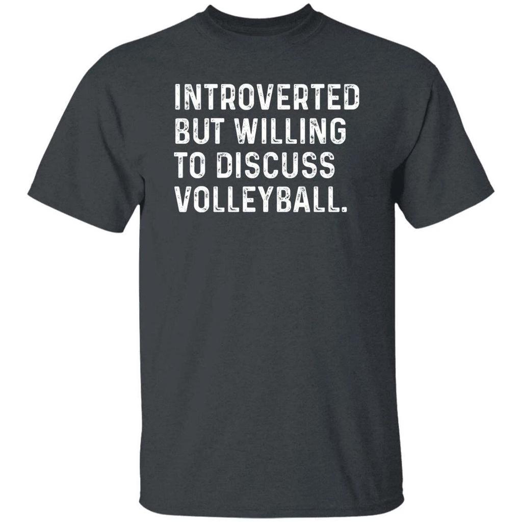 Introverted but willing to discuss Volleyball Unisex T-shirt Volleyball lover te
