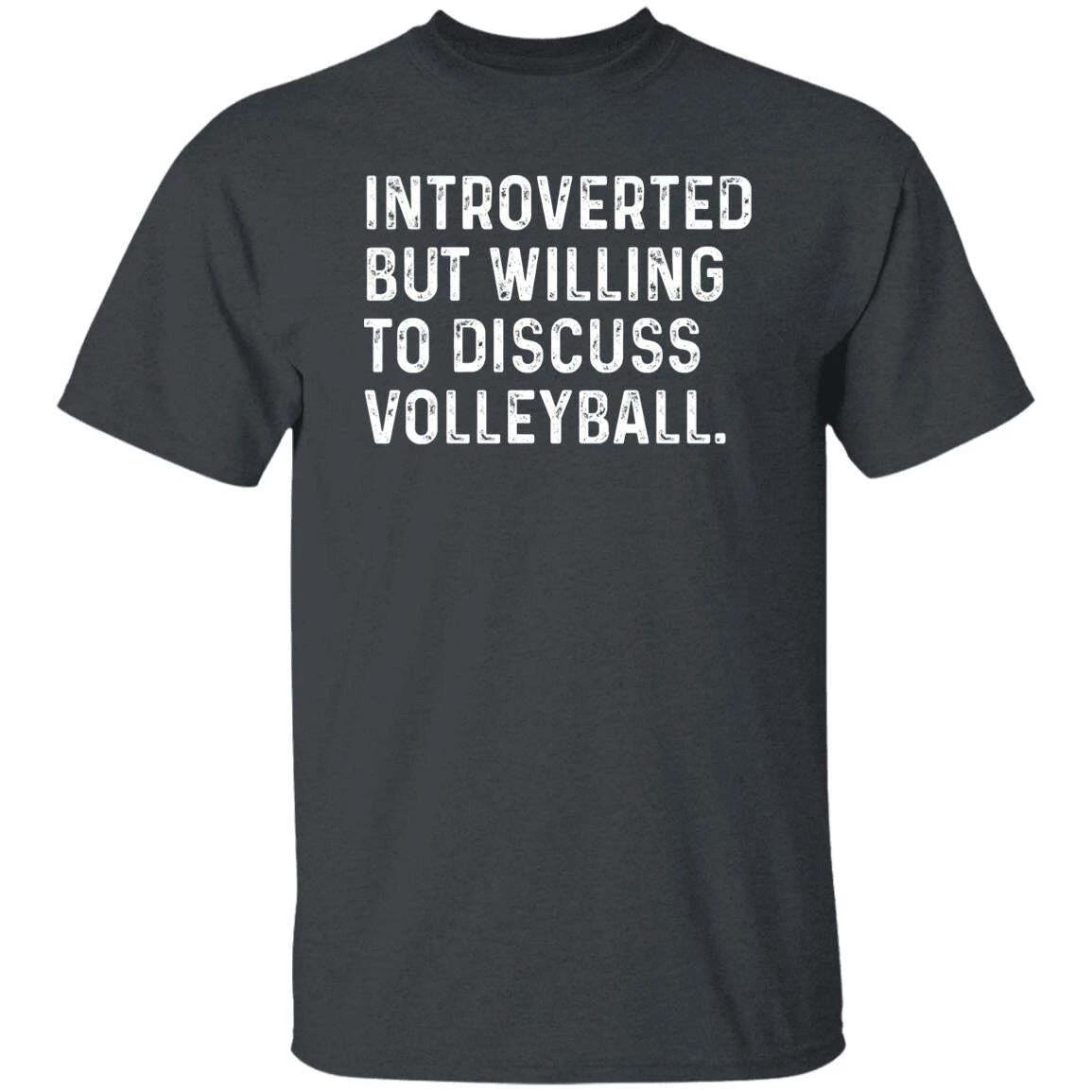Introverted but willing to discuss Volleyball Unisex T-shirt Volleyball lover te M