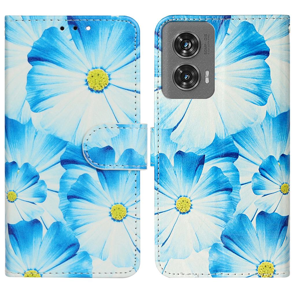 Für Motorola Edge 50 Fusion 5G Hülle Muster PU Leder Klapphandyhülle