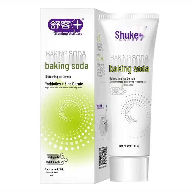 Shuke Probiotic Baking Soda Toothpaste, Icy Lemon 3-Pack