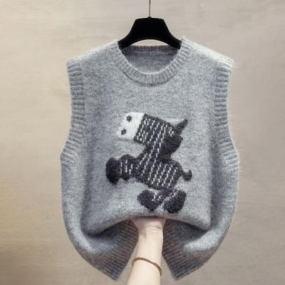 Vest for Women Cotton Winter  Knitted Sweater Sleeveless Tops Vest Soft Thickened Casual  Vest