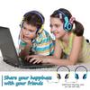 SIMOLIO Kids' Headphones with Shared Port, Microphone, and Volume Limiting for Kids, Boys, Girls, and Teens, Wired Headphones with 3.5mm Stereo Plug