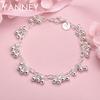 925 Sterling Silber 8 Zoll Zartes Perlenarmband für Damen, Modischer Party-Geschenk-Schmuckzubehör